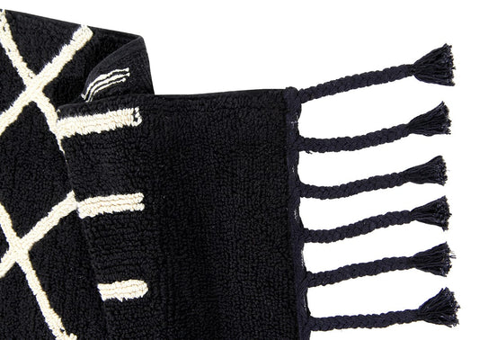 Lorena Canals Bereber Rug - Black (4' 8" x 6' 7") - C-BW-BE-BLACK