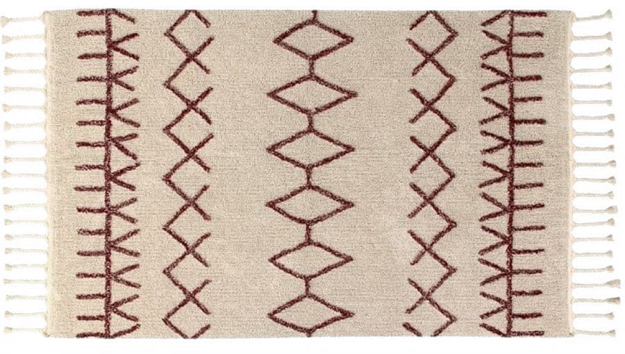 Lorena Canals Bereber Rug - Burgundy (4'7" x 6'7") - C-BER-BURG