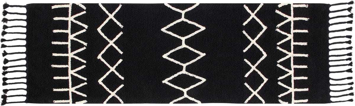 Lorena Canals Bereber Runner - Black (2' 6" x 7' 6") - C-BW-BE-BLACK-P