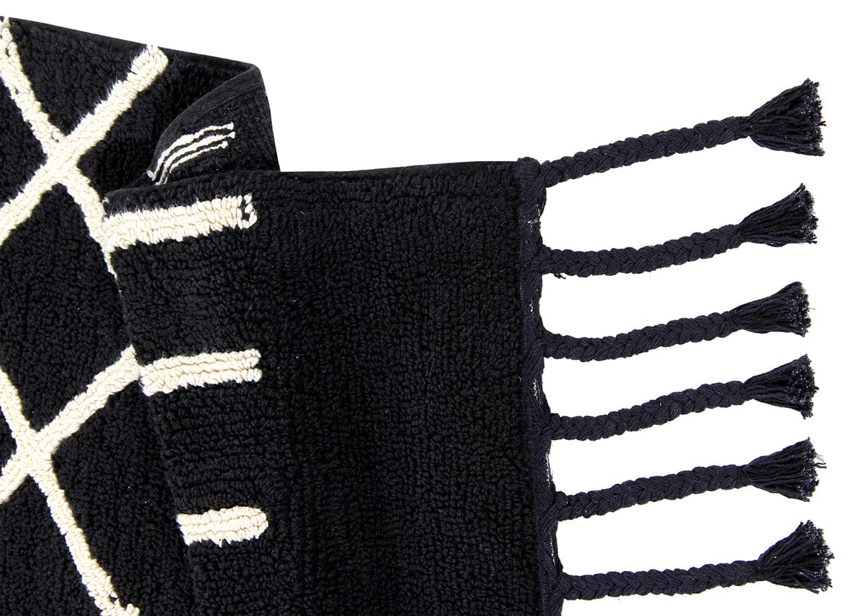 Lorena Canals Bereber Runner - Black (2' 6" x 7' 6") - C-BW-BE-BLACK-P