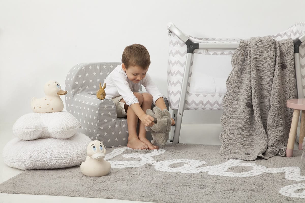 Lorena Canals Big Dot Cushion - White (1'8" x 1'8") - SC-BD-WH