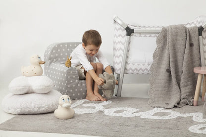 Lorena Canals Big Dot Cushion - White (1'8" x 1'8") - SC-BD-WH