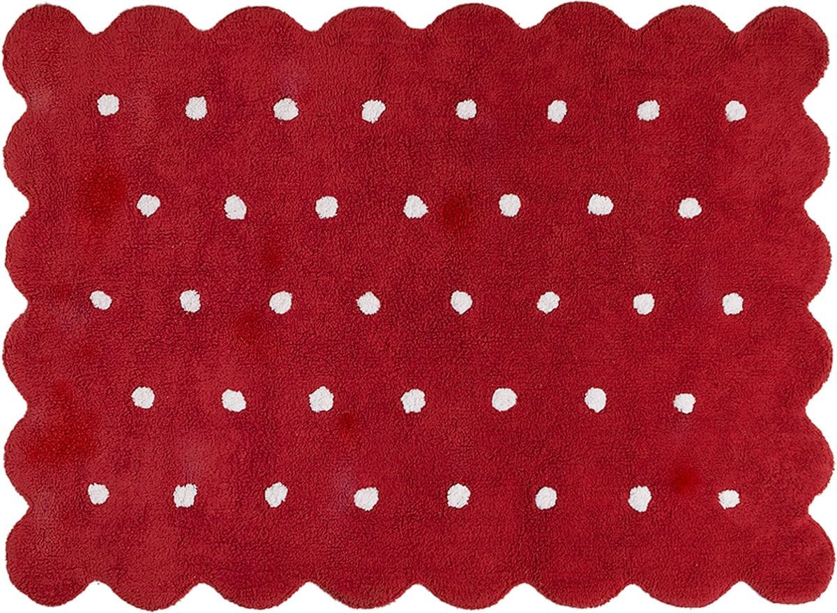 Lorena Canals Biscuit Rug - Red (4' x 5' 3") - C-77773