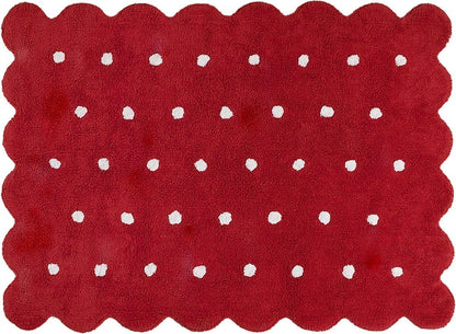 Lorena Canals Biscuit Rug - Red (4' x 5' 3") - C-77773