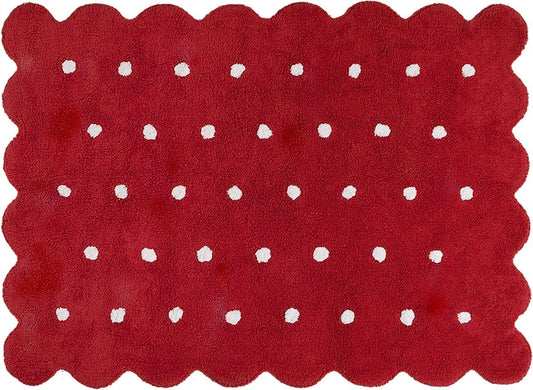 Lorena Canals Biscuit Rug - Red (4' x 5' 3") - C-77773