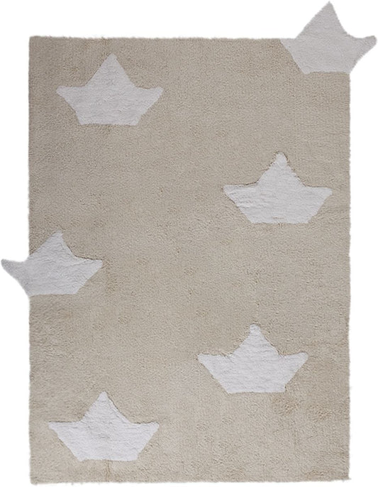 Lorena Canals Boats Rug - Beige (4' x 5' 3") - C-BAR-8
