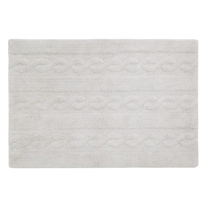 Lorena Canals Braids Rug - Pearl Grey (2' 6" x 4') - C-TR-PG-S