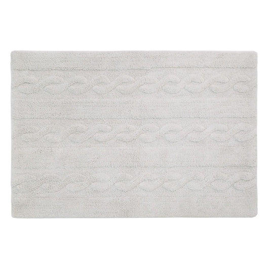 Lorena Canals Braids Rug - Pearl Grey (2' 6" x 4') - C-TR-PG-S