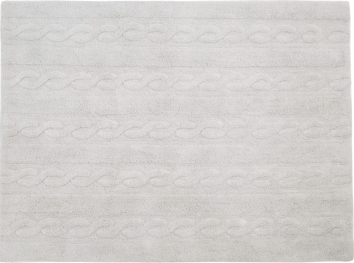 Lorena Canals Braids Rug - Pearl Grey (4' x 5' 3") - C-TR-PG