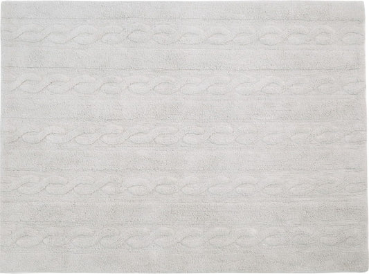 Lorena Canals Braids Rug - Pearl Grey (4' x 5' 3") - C-TR-PG