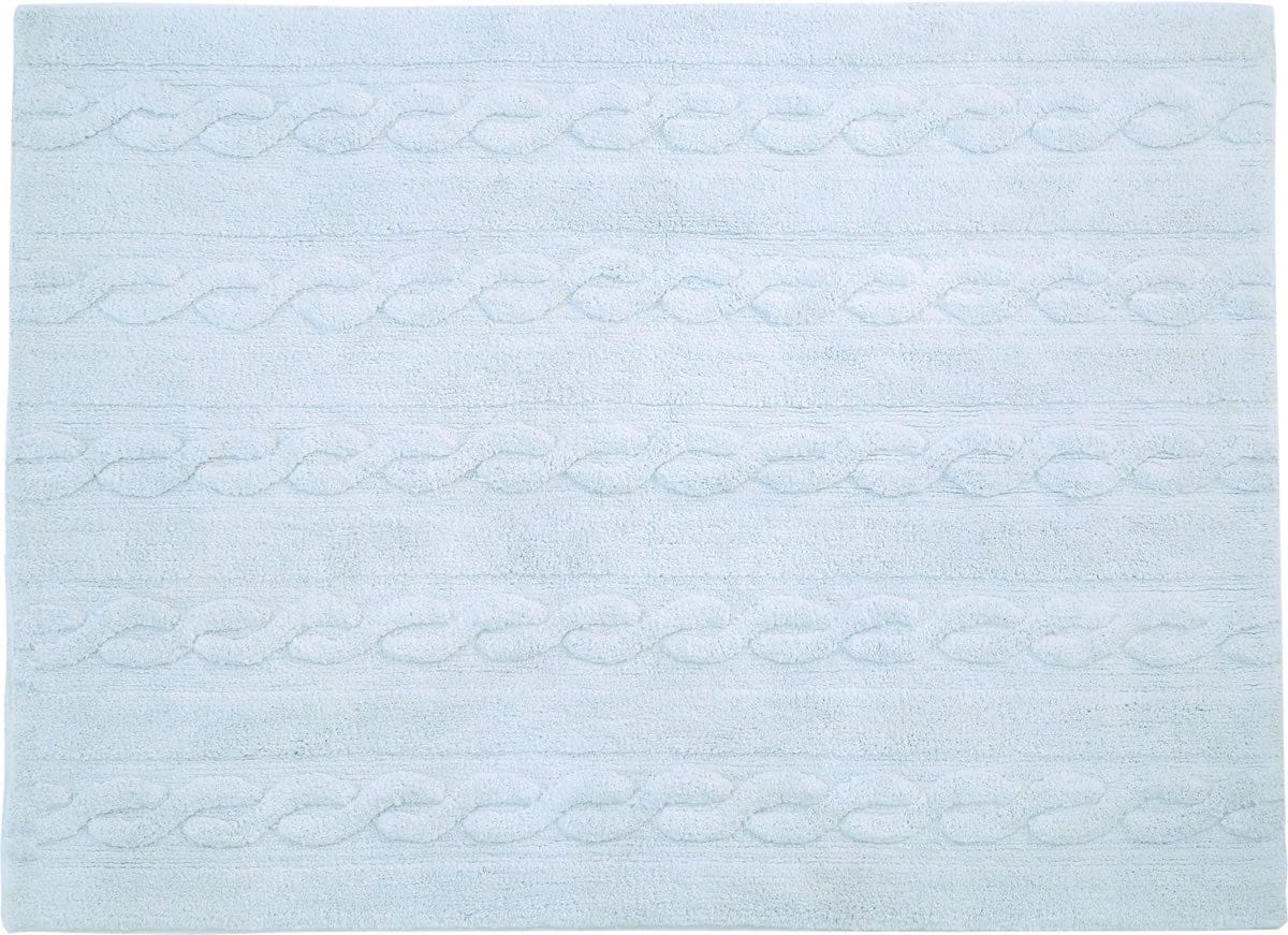 Lorena Canals Braids Rug - Soft Blue (4' x 5' 3") - C-TR-SB