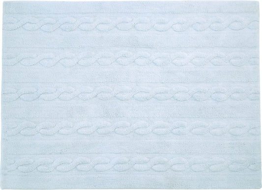 Lorena Canals Braids Rug - Soft Blue (4' x 5' 3") - C-TR-SB