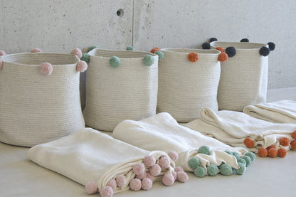 Lorena Canals Bubbly Basket - Natural/Terracota - BSK-NAT-TERRA