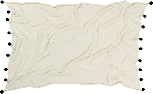 Lorena Canals Bubbly Blanket - Natural/Black (4' x 6') - BLC-NAT-BLACK