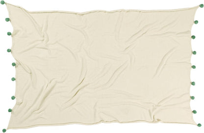 Lorena Canals Bubbly Blanket - Natural/Green (4' x 6') - BLC-NAT-GREEN