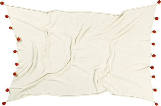 Lorena Canals Bubbly Blanket - Natural/Terracota (4' x 6') - BLC-NAT-TERRA