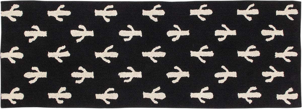 Lorena Canals Cactus Stamp Runner (2' 6" x 7' 6") - C-BW-CACTUS-P