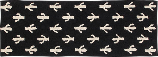 Lorena Canals Cactus Stamp Runner (2' 6" x 7' 6") - C-BW-CACTUS-P