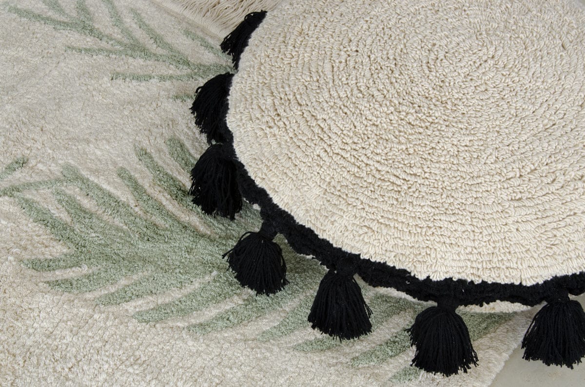 Lorena Canals Circle Cushion - Black (1' 7'') - SC-CIRCLE-BK
