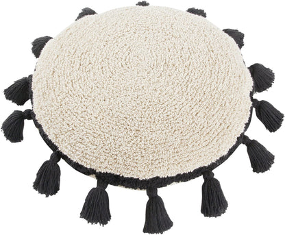 Lorena Canals Circle Cushion - Black (1' 7'') - SC-CIRCLE-BK