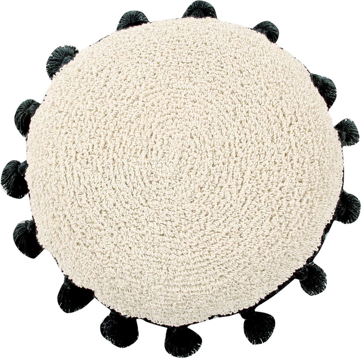 Lorena Canals Circle Cushion - Black (1' 7'') - SC-CIRCLE-BK