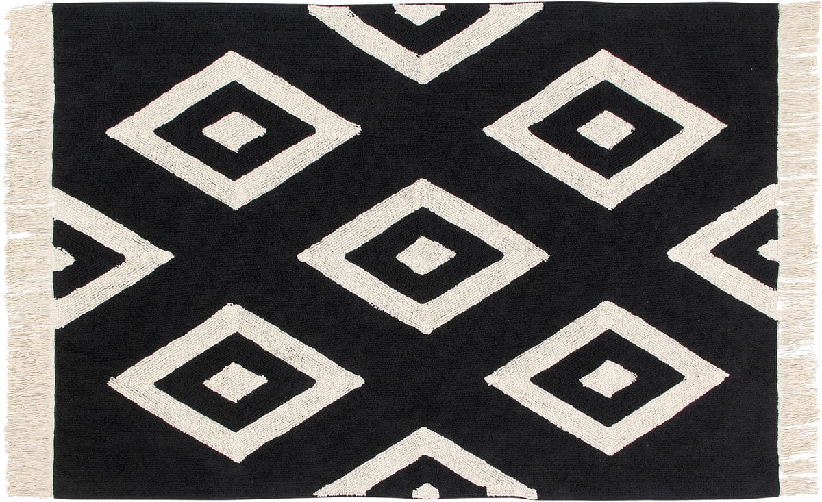 Lorena Canals Diamonds Rug (4' 8" x 6' 7") - C-BW-DIAMONDS