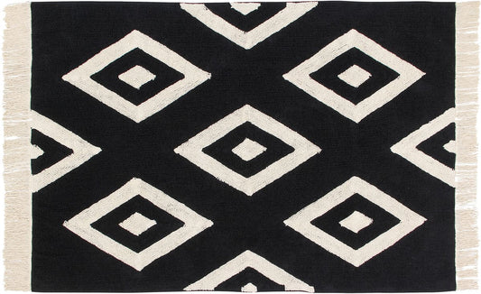 Lorena Canals Diamonds Rug (4' 8" x 6' 7") - C-BW-DIAMONDS
