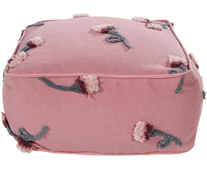 Lorena Canals English Garden Pouffe - Ash Rose (1'9" x 1'9") - P-GARDEN-ASH