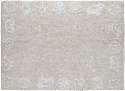 Lorena Canals Farm Rug - Beige (4' x 5' 3") - C-88808
