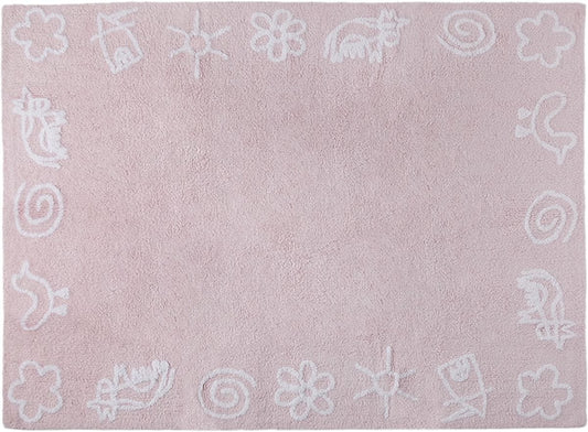 Lorena Canals Farm Rug - Pink (4' x 5' 3") - C-88801