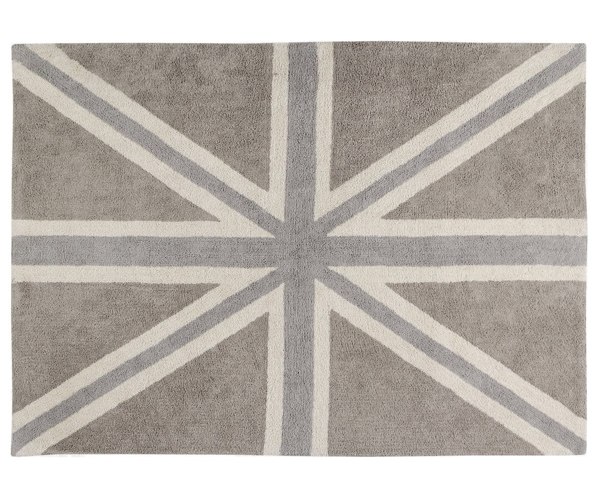 Lorena Canals Flag Rug, UK - Linen/Grey (4' 8" x 6' 7") - C-F-ELG