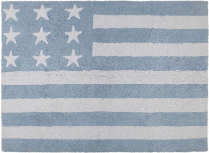 Lorena Canals Flag Rug, USA - Baby Blue (4' x 5' 3") - C-FAB-2