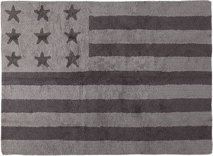 Lorena Canals Flag Rug, USA - Grey (4' x 5' 3") - C-FA-GG