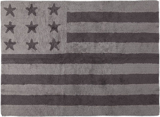 Lorena Canals Flag Rug, USA - Grey (4' x 5' 3") - C-FA-GG