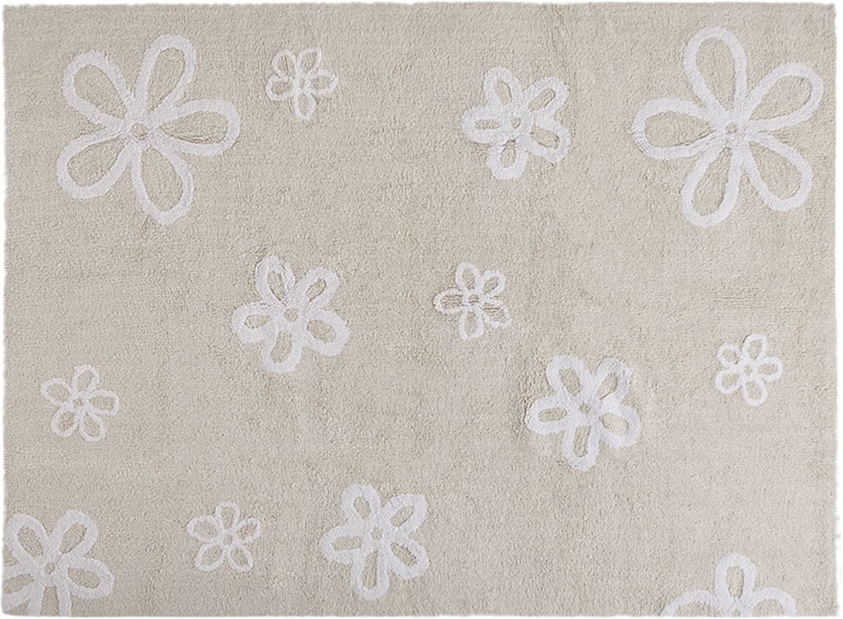 Lorena Canals Flowers Rug - Beige (4' x 5' 3") - C-FL-8