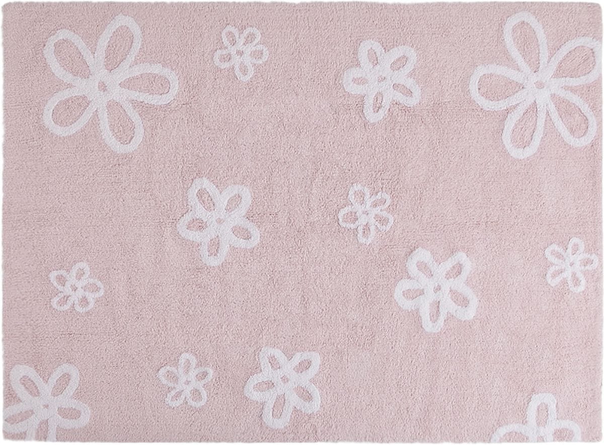 Lorena Canals Flowers Rug - Pink (4' x 5' 3") - C-FL-1