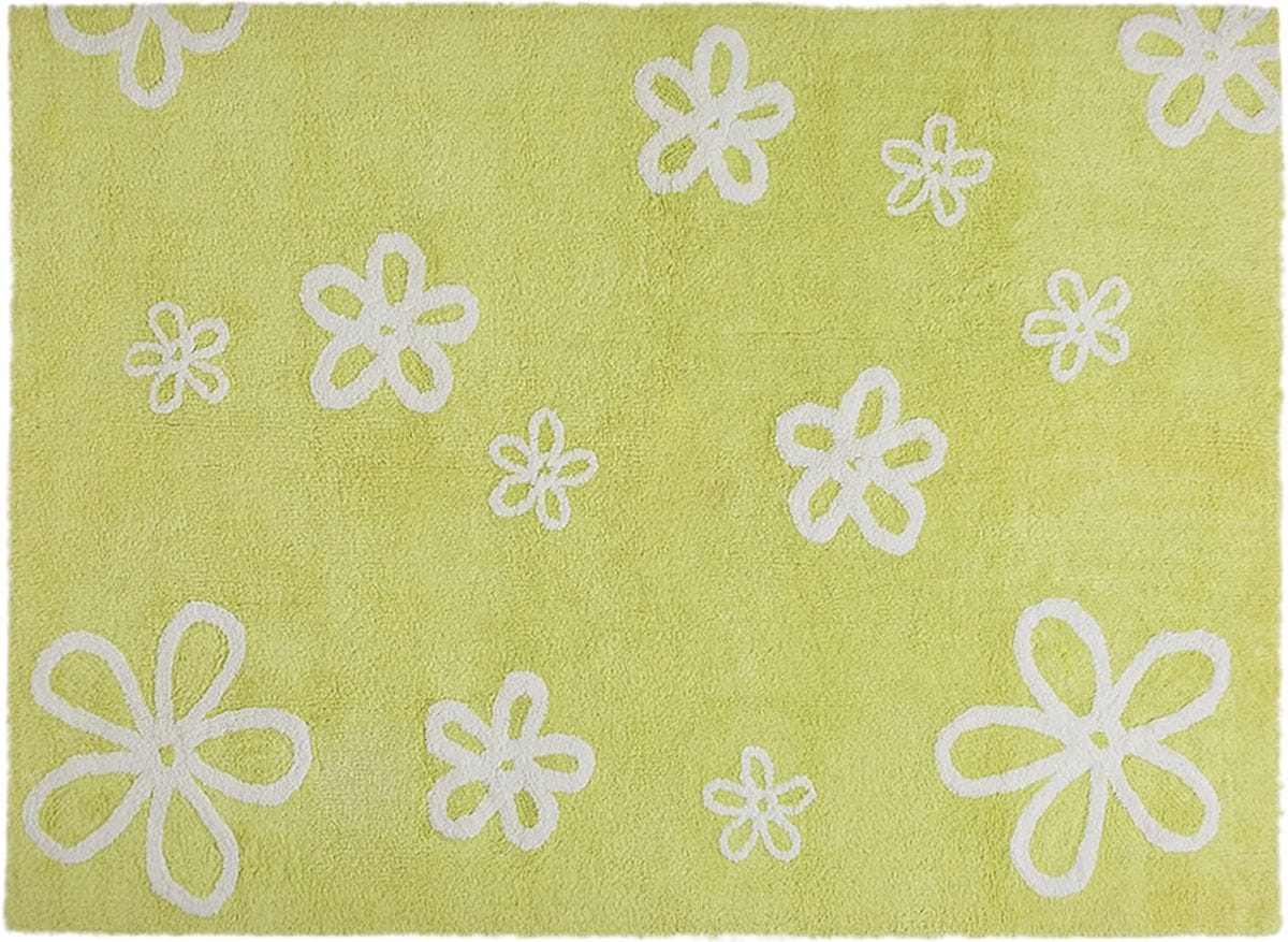 Lorena Canals Flowers Rug - Pistachio (4' x 5' 3") - C-FL-6