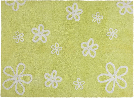 Lorena Canals Flowers Rug - Pistachio (4' x 5' 3") - C-FL-6