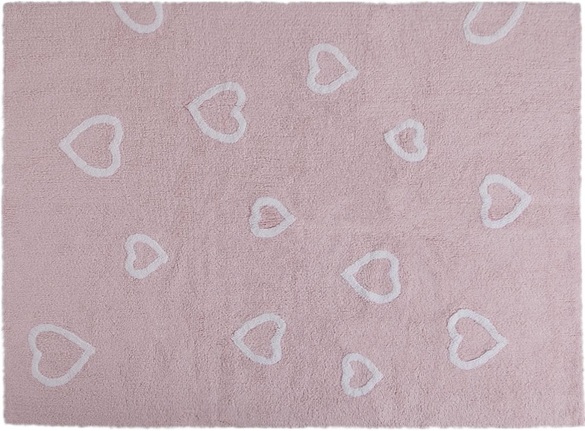 Lorena Canals Hearts Rug - Pink (4' x 5' 3") - C-COR-1