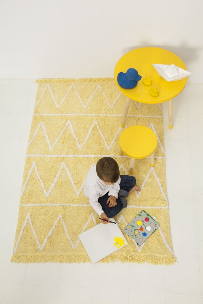 Lorena Canals Hippy Rug - Yellow (4' x 5' 3") - C-HY-Y