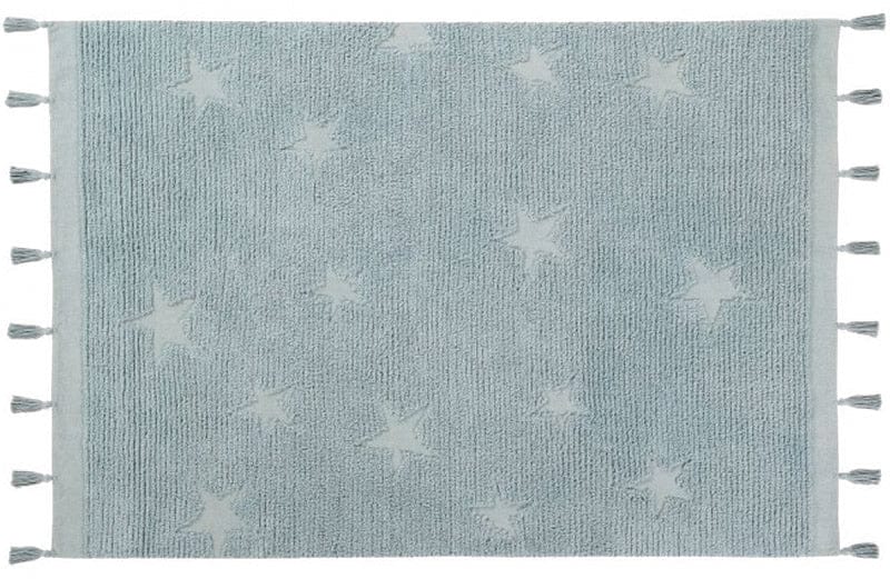 Lorena Canals Hippy Stars Rug - Aqua Blue (4'x 5'9") - C-HI-ST-AQUA