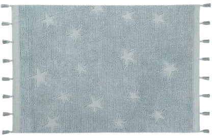 Lorena Canals Hippy Stars Rug - Aqua Blue (4'x 5'9") - C-HI-ST-AQUA