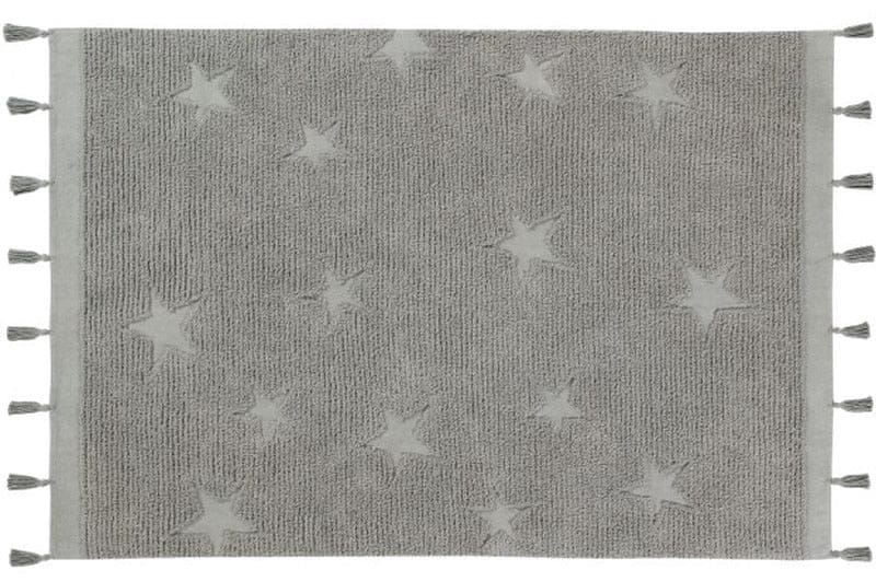 Lorena Canals Hippy Stars Rug - Grey (4'x 5'9") - C-HI-ST-GREY