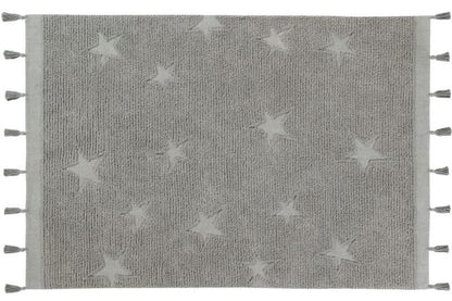 Lorena Canals Hippy Stars Rug - Grey (4'x 5'9") - C-HI-ST-GREY