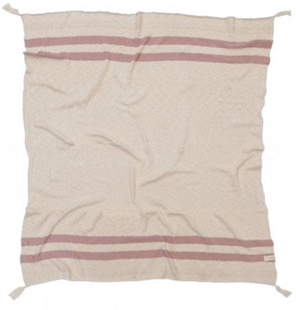 Lorena Canals Knitted Blanket Stripes Natural - Vintage Nude (4'2" x 5') - BLC-STRIPE-VNU