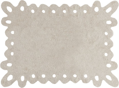 Lorena Canals Lace Rug - Beige (4' x 5' 3") - C-00008