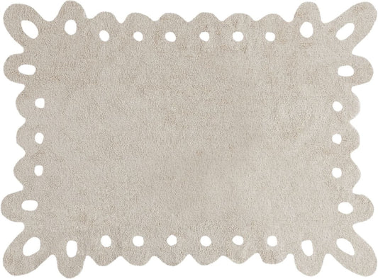 Lorena Canals Lace Rug - Beige (4' x 5' 3") - C-00008