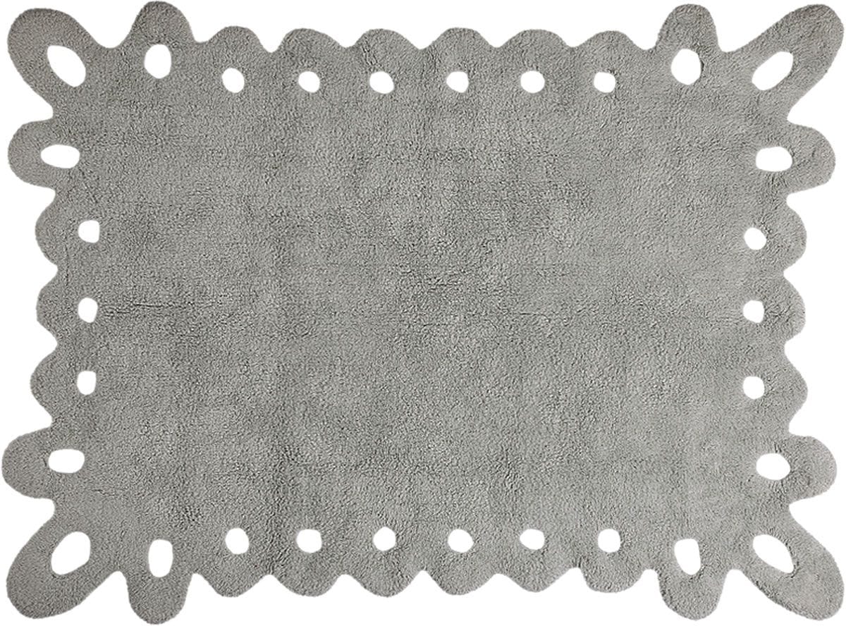 Lorena Canals Lace Rug - Ice (4' x 5' 3") - C-00000