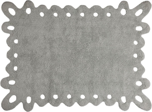 Lorena Canals Lace Rug - Ice (4' x 5' 3") - C-00000