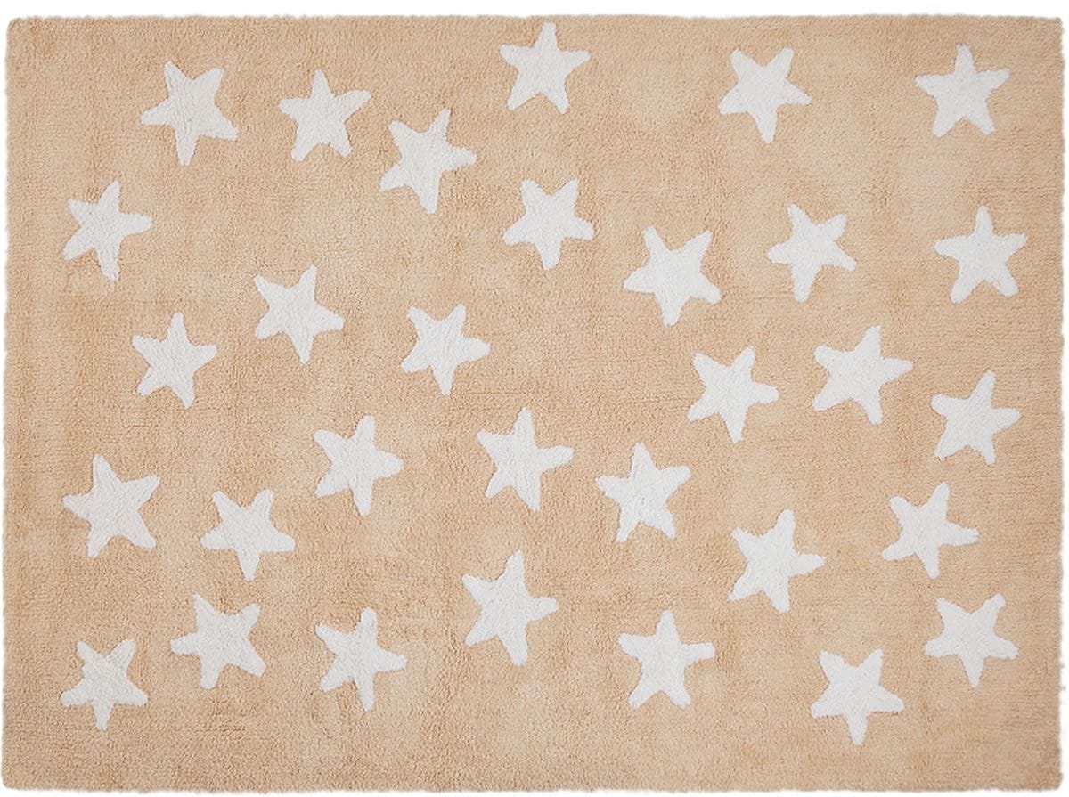 Lorena Canals Messy Stars Rug - Nude/White (4' x 5' 3") - C-N-MSW